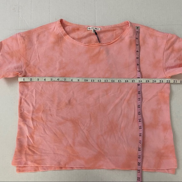 ⚠️SOLD⚠️ ALEX MILL Boatneck Fleece Top Pink Tie Dye Pink S - Picture 9 of 9